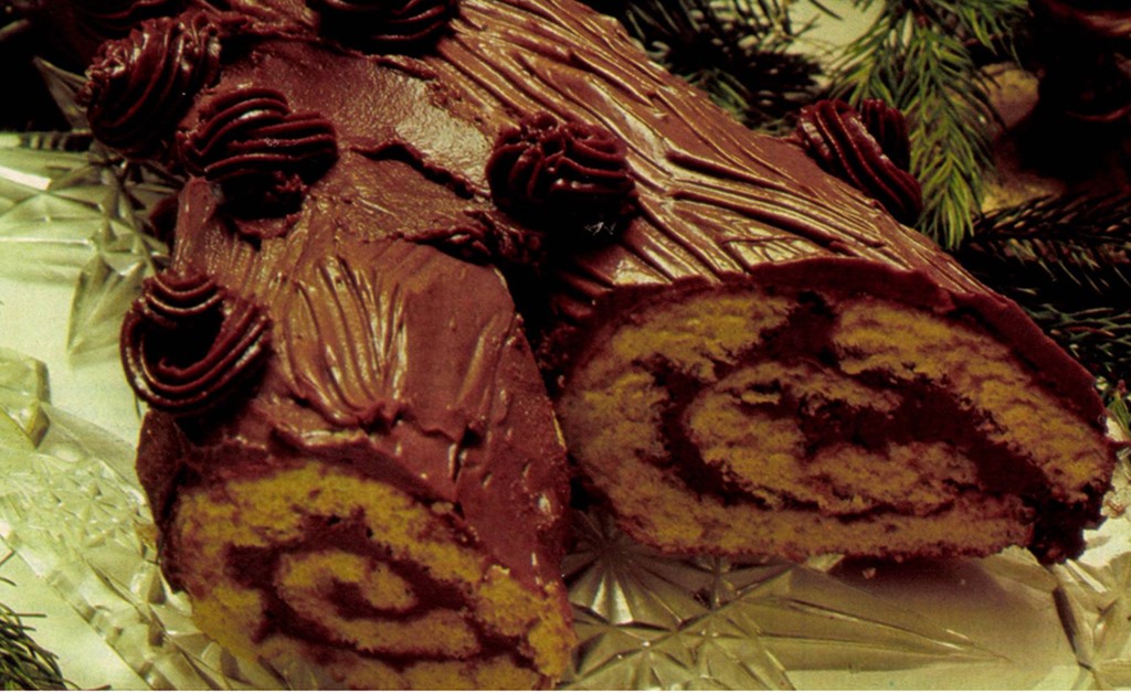 francia karácsonyi fatörzs sütemény